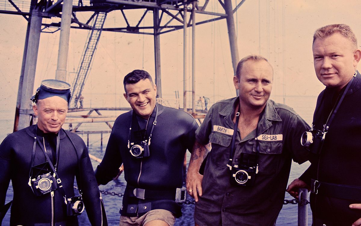 Sealab aquanauts Sanders Manning, Lester Anderson, Bob Barth and Robert Thompson