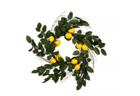 Artificial Salal Leaf/Lemon Wreath (24") Yellow - Vickerman for $37.95, at Target