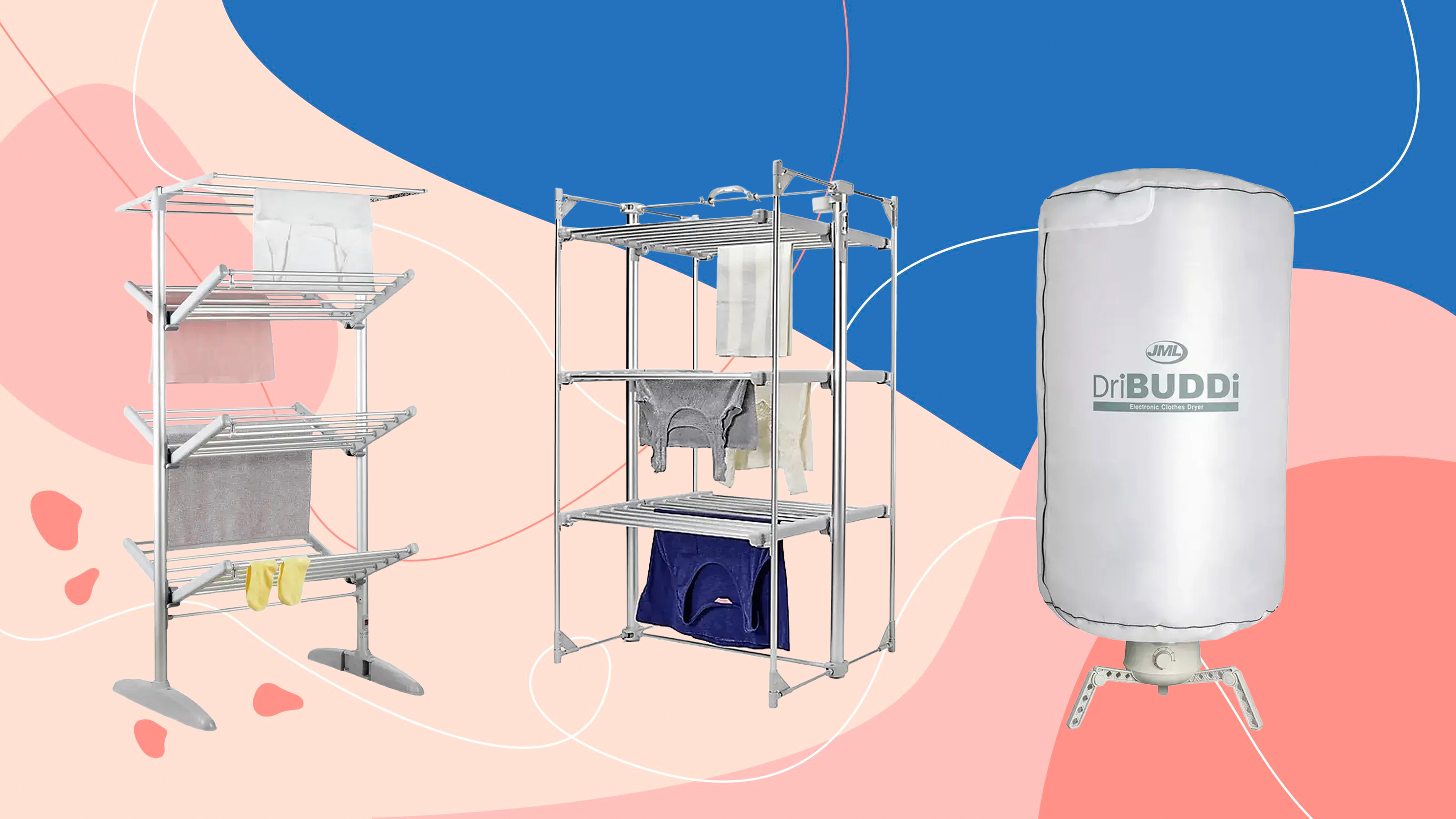 three of the best heated clothes airers in Ideal Home's guide