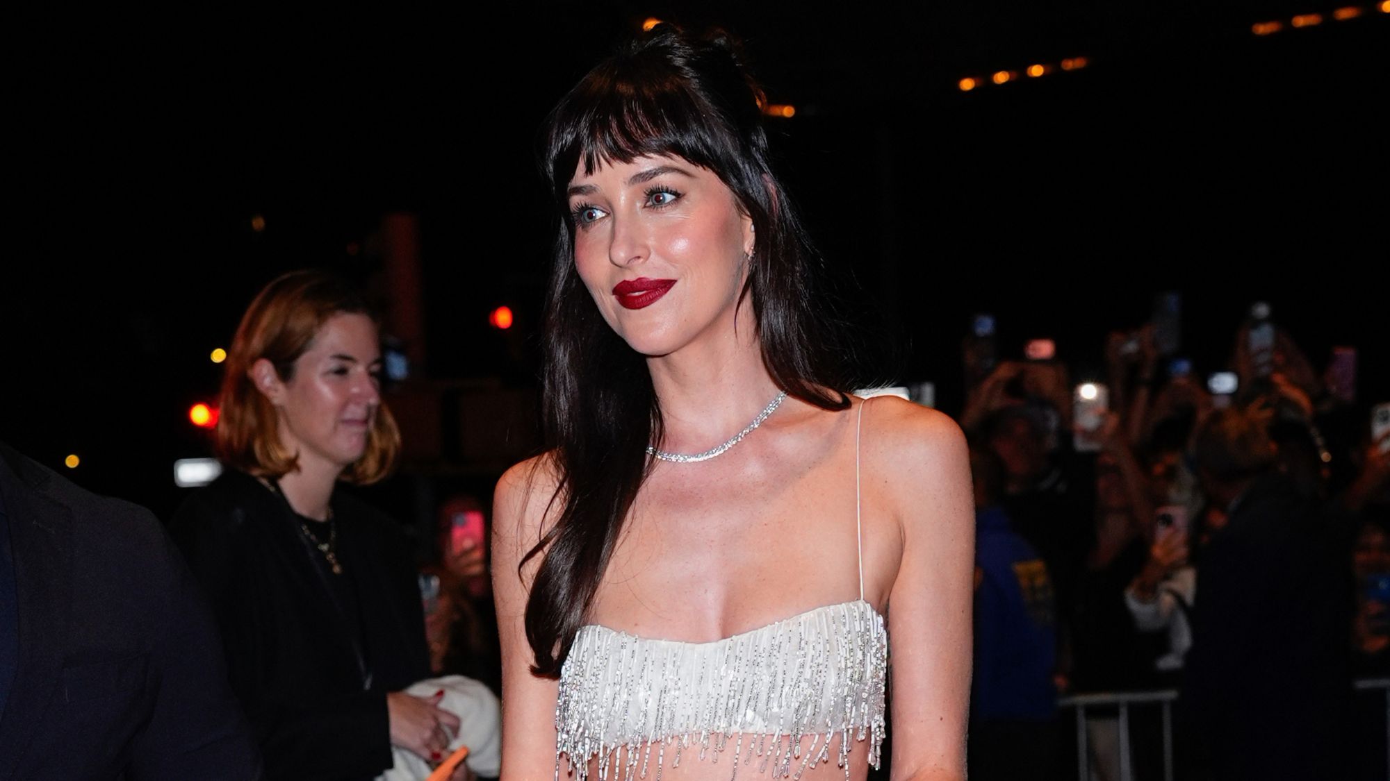 Dakota Johnson at the New York City premiere of Verity on September 29, 2026.