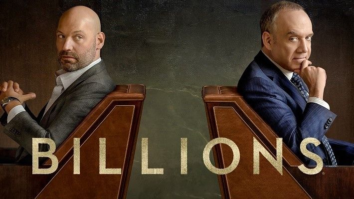 Corey Stoll and Paul Giamatti in Billions season 6 promotional image