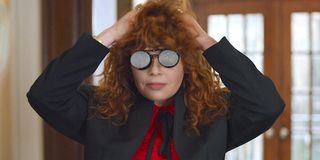 natasha lyonne in x-ray glasses for netflix's russian doll