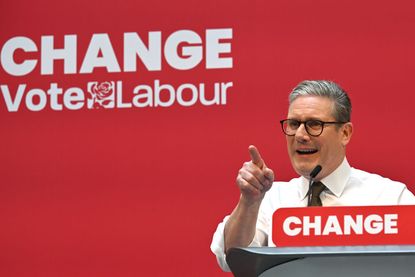 Sir Keir Starmer launches the Labour manifesto 2024 in Manchester (Photo by Anthony Devlin/Getty Images)