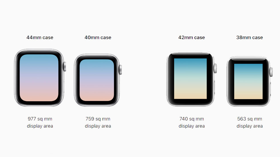 Apple Watch 4 on the left and Apple Watch 3 on the right (Image Credit: Apple)