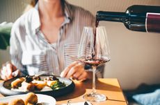 red wine with a meal.