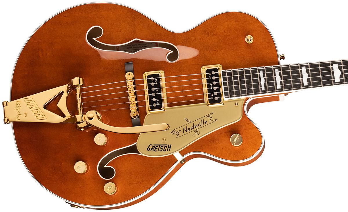 Gretsch G6120TG-DS Players Edition Nashville Hollow Body DS String-Thru Bigsby Gold Hardware Roundup Orange