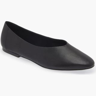 Black leather ballet flats from Nordstrom 