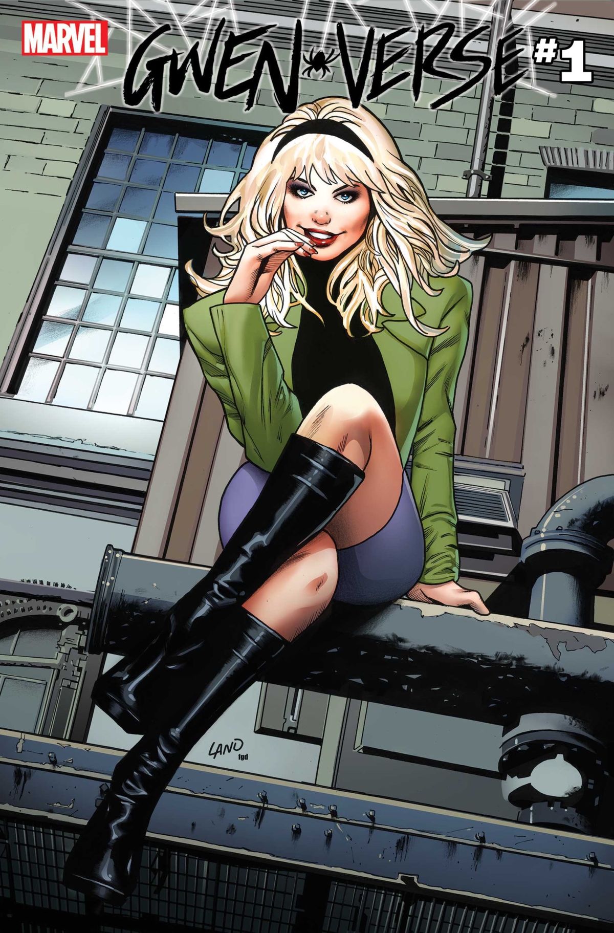 Gwen-Verse variant cover by Greg Land
