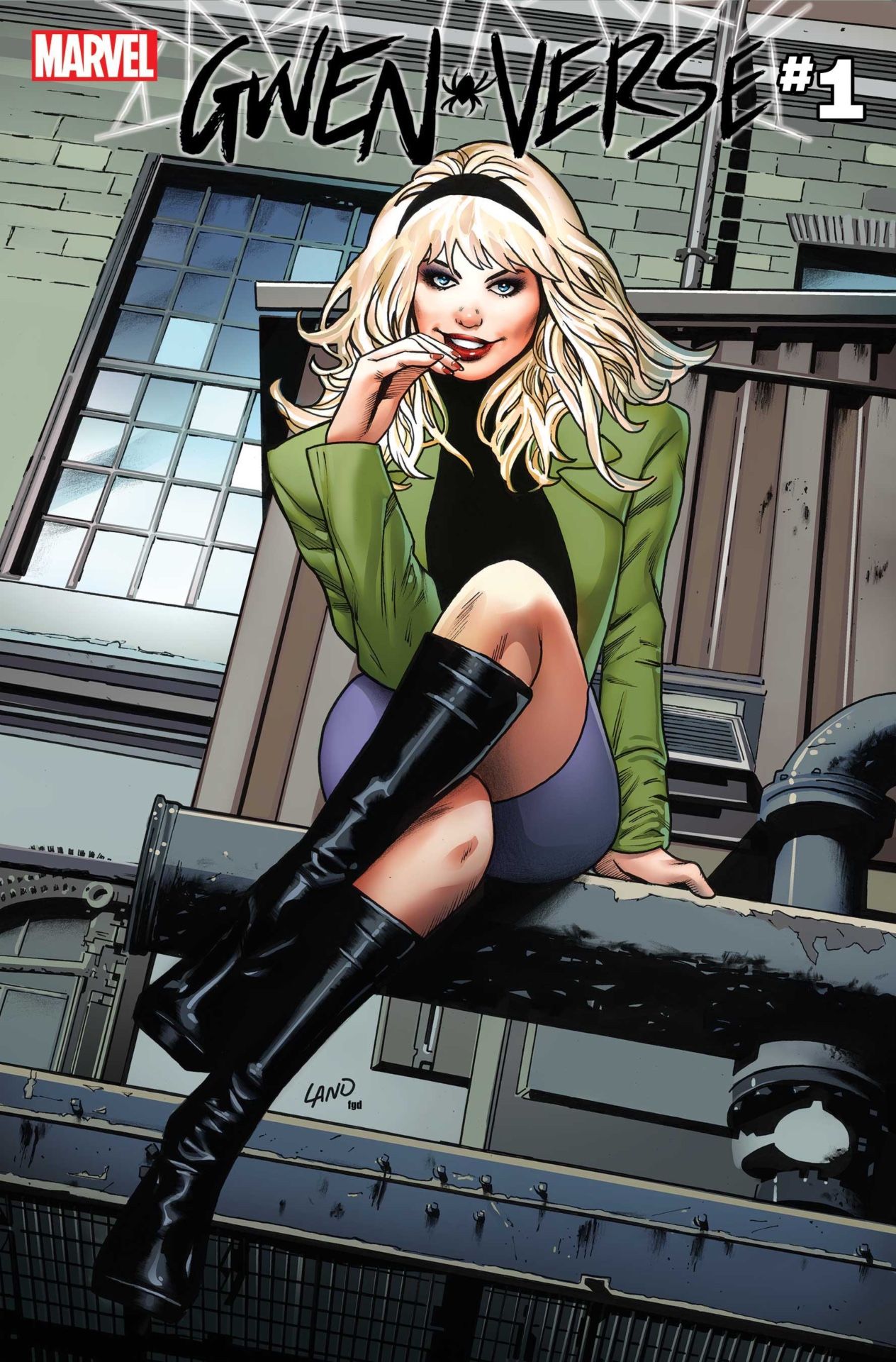 Gwen-Verse variant cover by Greg Land