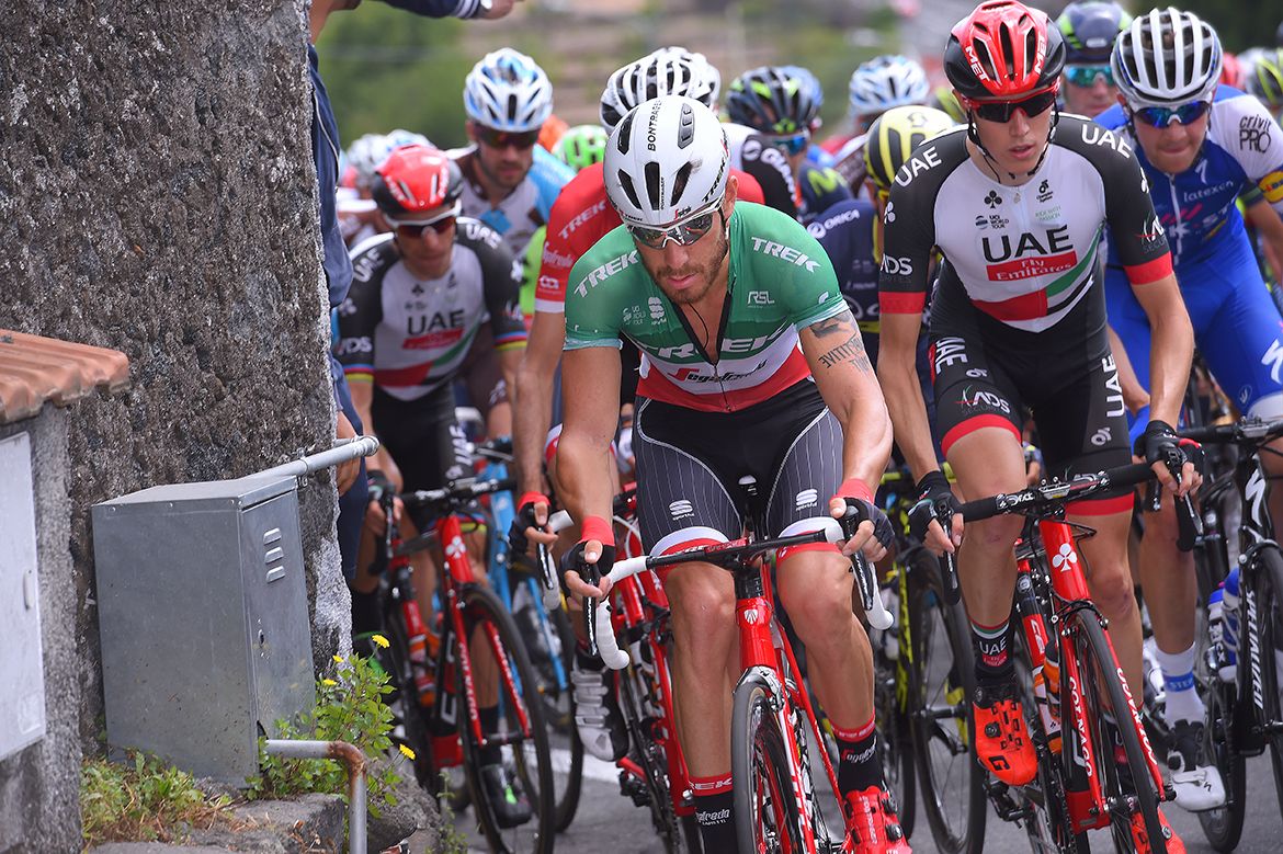 Italian champion Giacomo Nizzolo on stage 5 of the Giro d'Italia