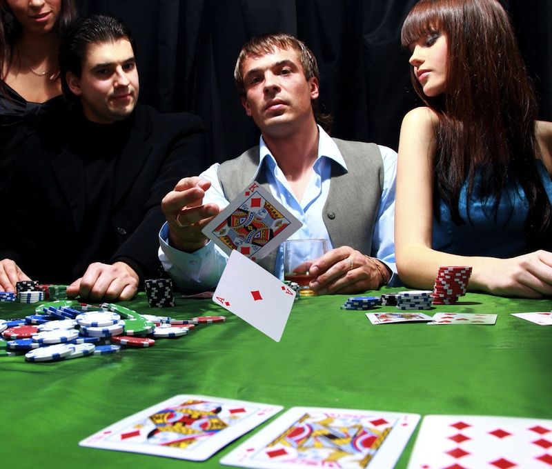 People playing poker.