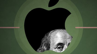 The Apple logo.