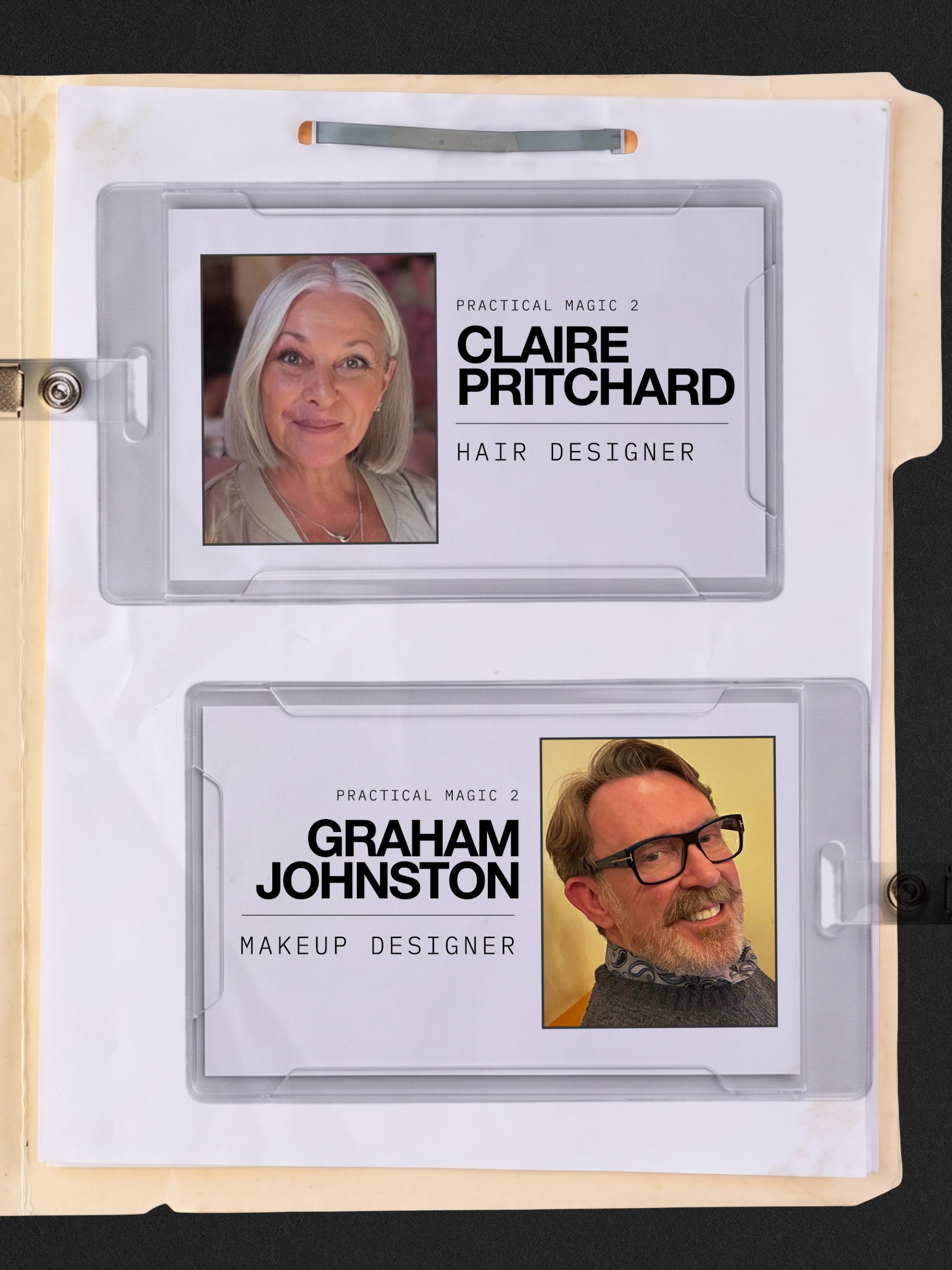Images of Practical Magic 2 makeup designer Graham Johnston and hair designer Claire Pritchard.