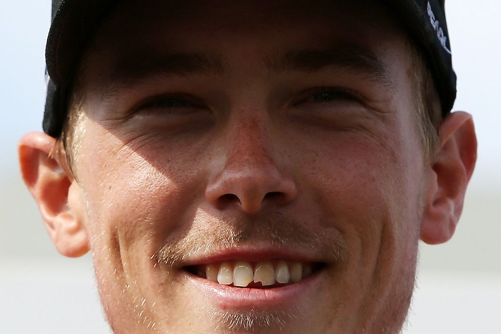 Rohan Dennis chipped his tooth in the celebrations