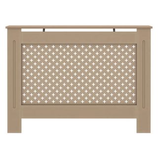 A brown radiator cover