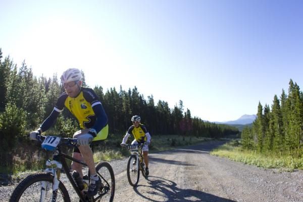 Two teammates on stage 6 of the TransRockies