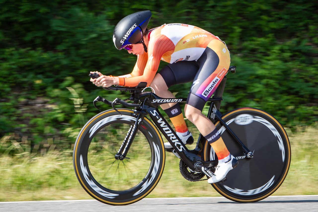 Evelyn Stephens (Boels Dolmans) during the US time trial championship.