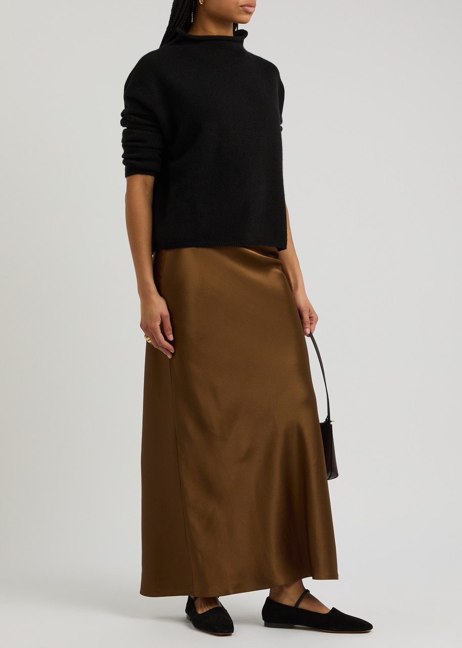 Column Silk-Satin Maxi Skirt