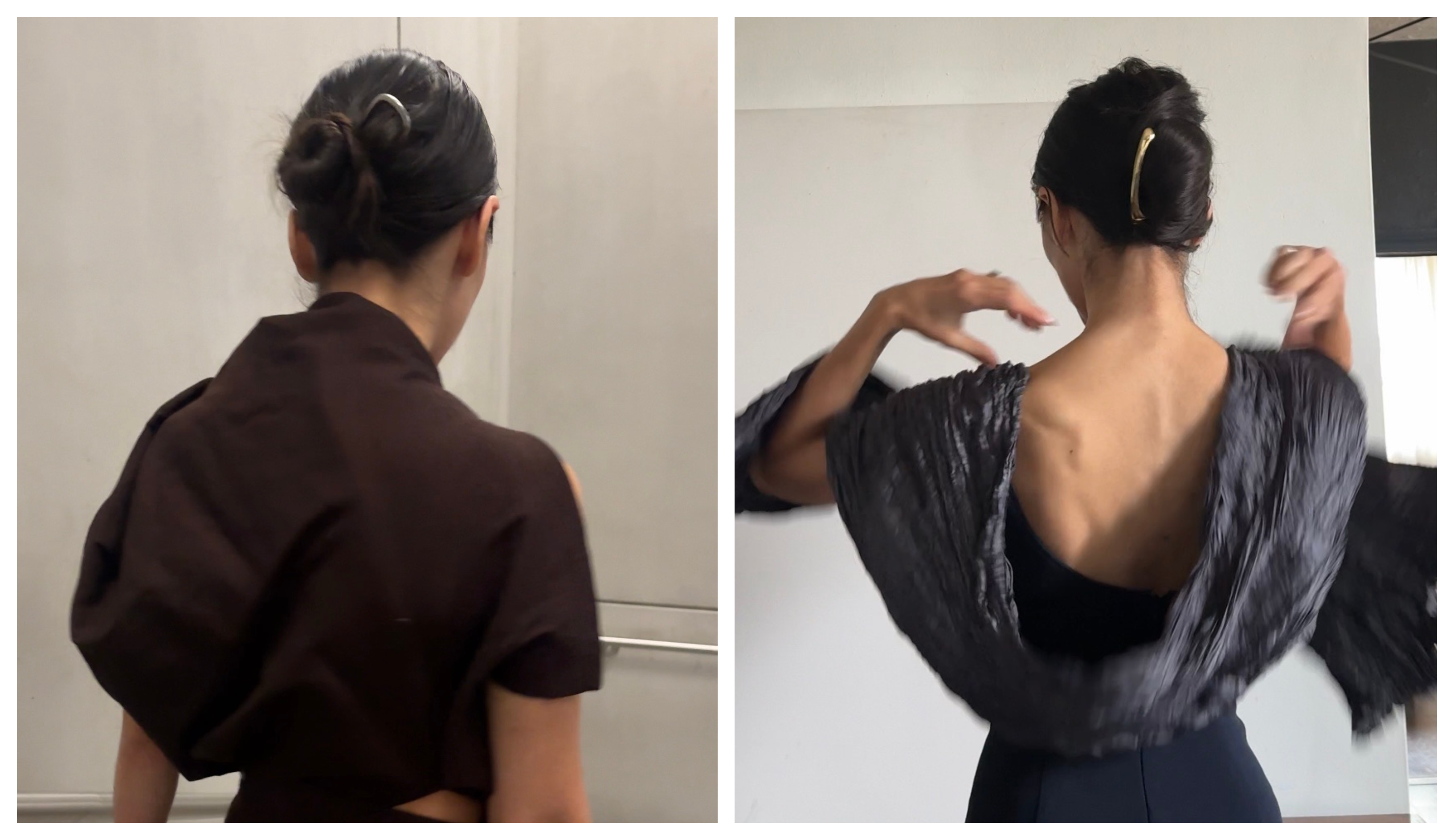 Alexis Badiyi wearing hair pins in a French twist