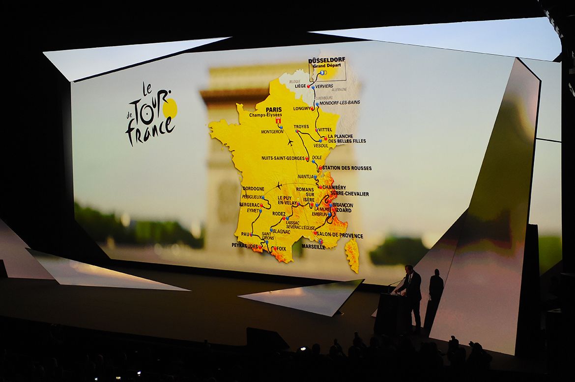 The route of the Tour de France 2017