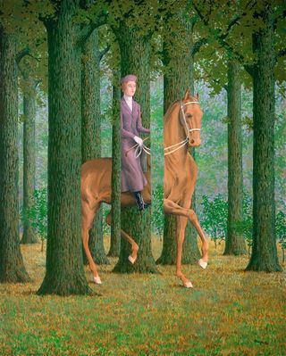 Le Blanc Seing, 1965, by René Magritte, optical illusion painting