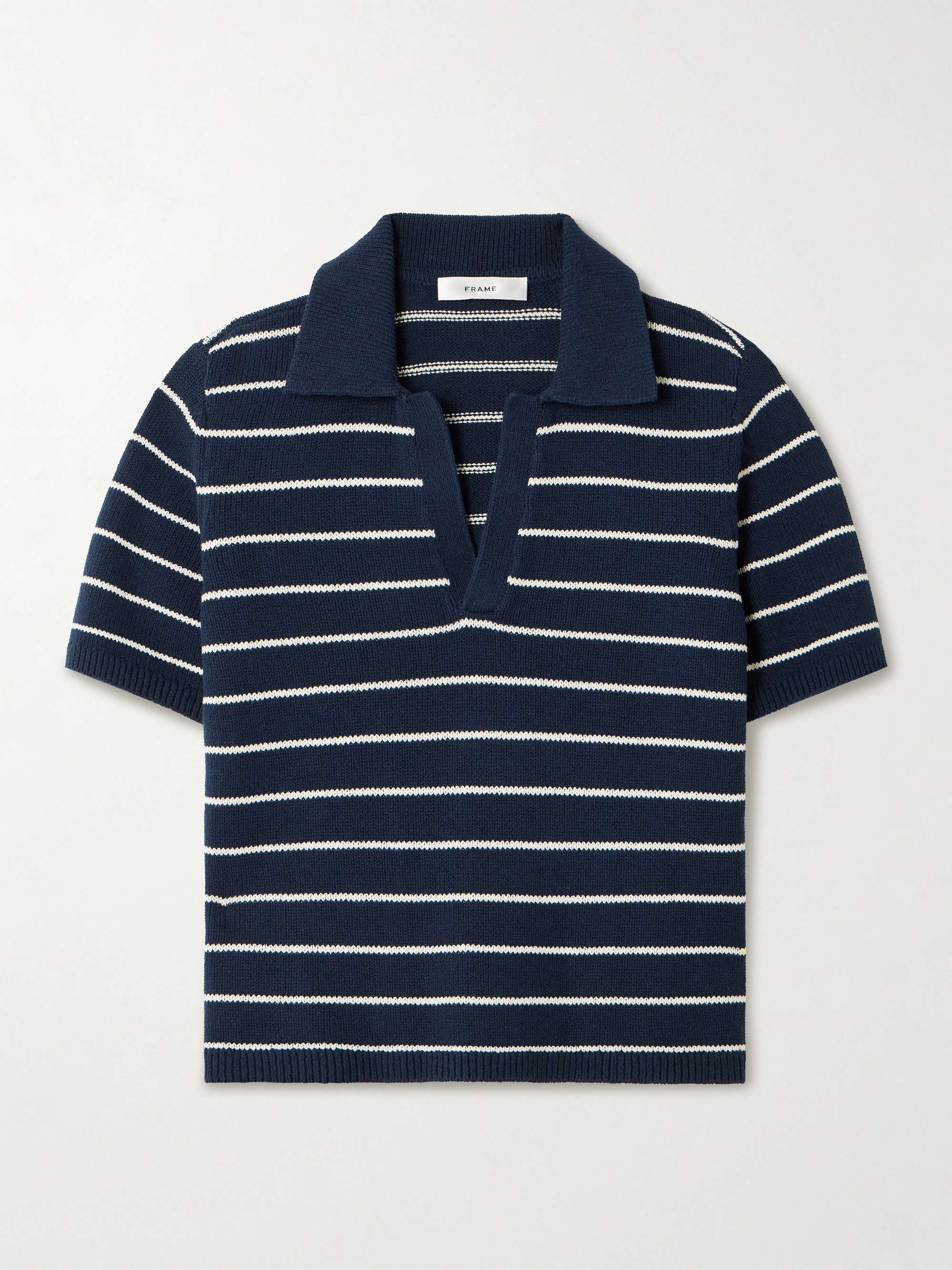 The Striped Easy Cotton-Blend Polo Shirt