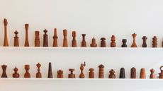 Display of Jens Quistgaard's wooden objects