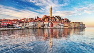 Morning view of old town Rovinj, Croatia