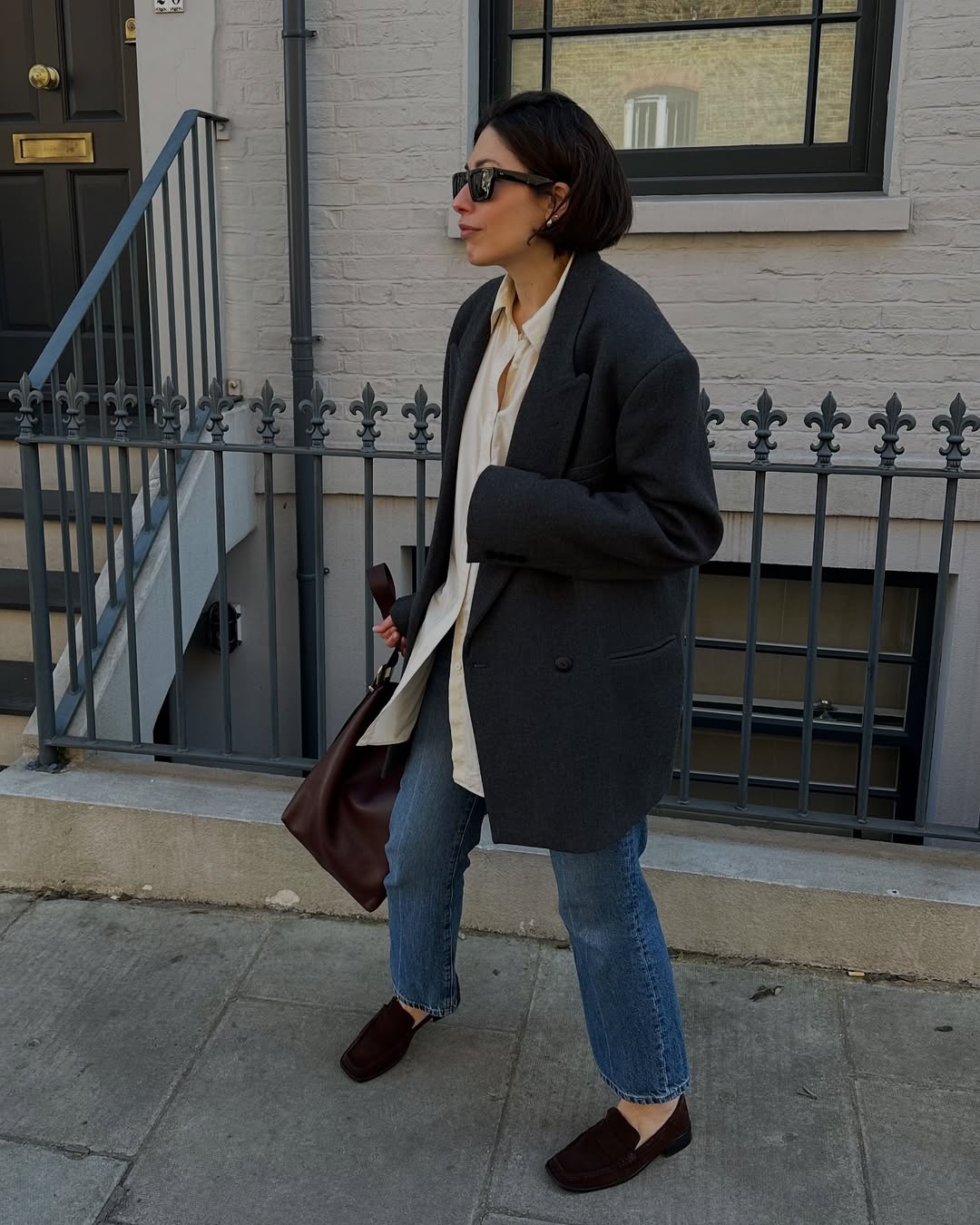BLUE JEANS BROWN SUEDE LOAFER OUTFITS