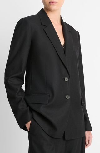 Blazer aus gebürstetem Flanell