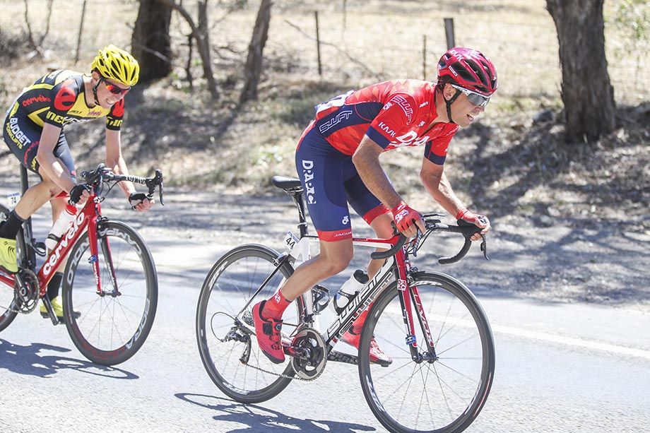 Lachlan Norris and Michael Torckler try to follow