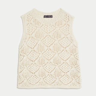 M&S boho knitted vest