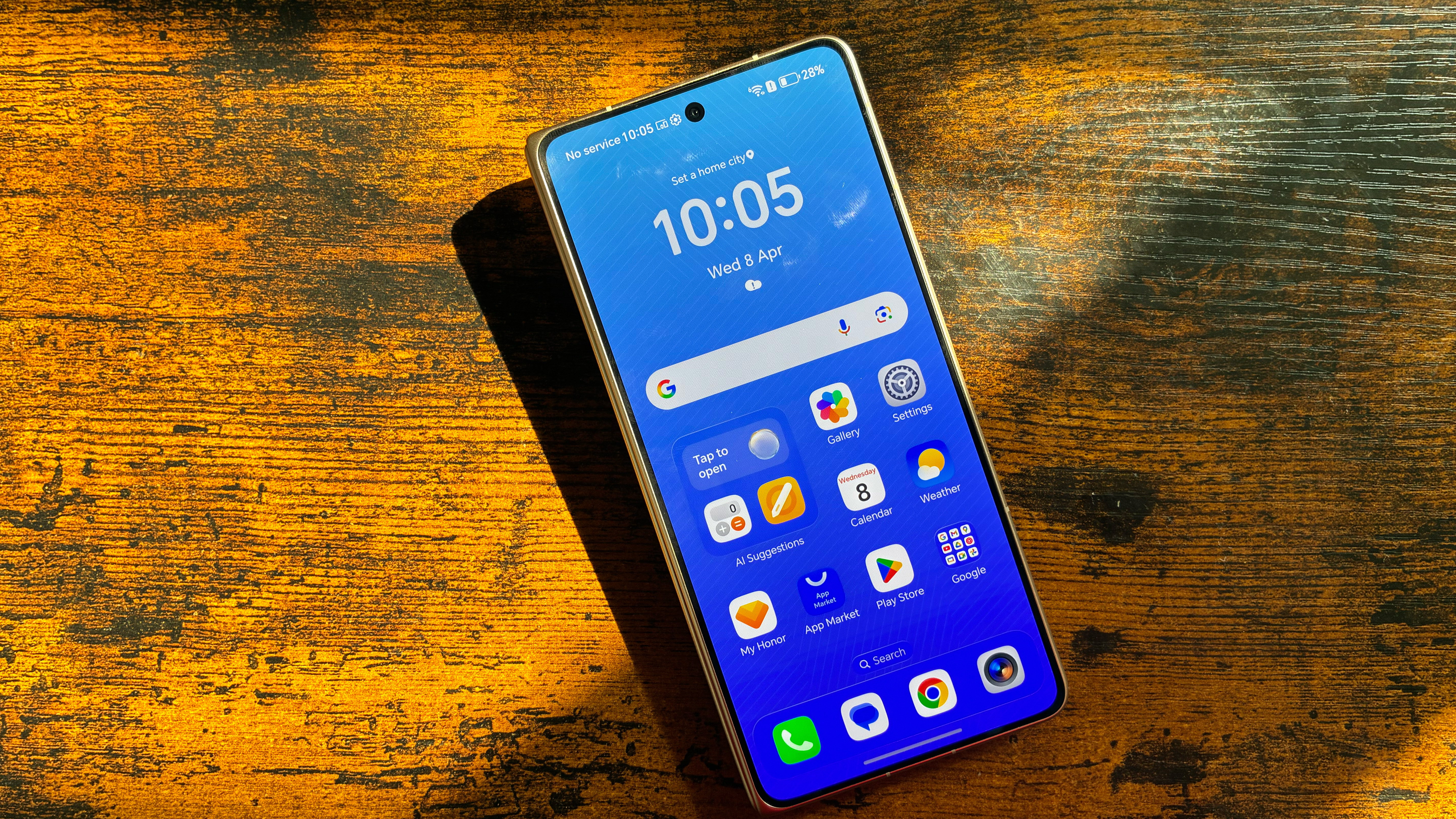 The Honor Magic V6 on a desk