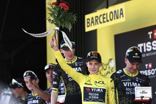 Jonas Vingegaard closes chapter on trauma of Itzulia crash with first Tour de France maillot jaune since 2023