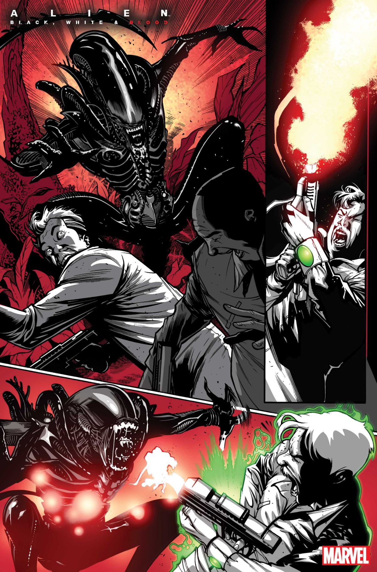 Alien: Black, White, &amp; Blood #1 interior art