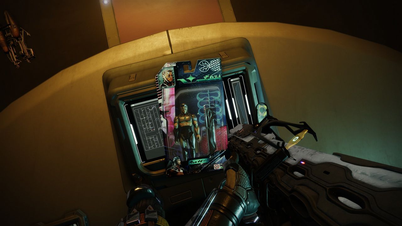 Destiny 2 action figure on the desk
