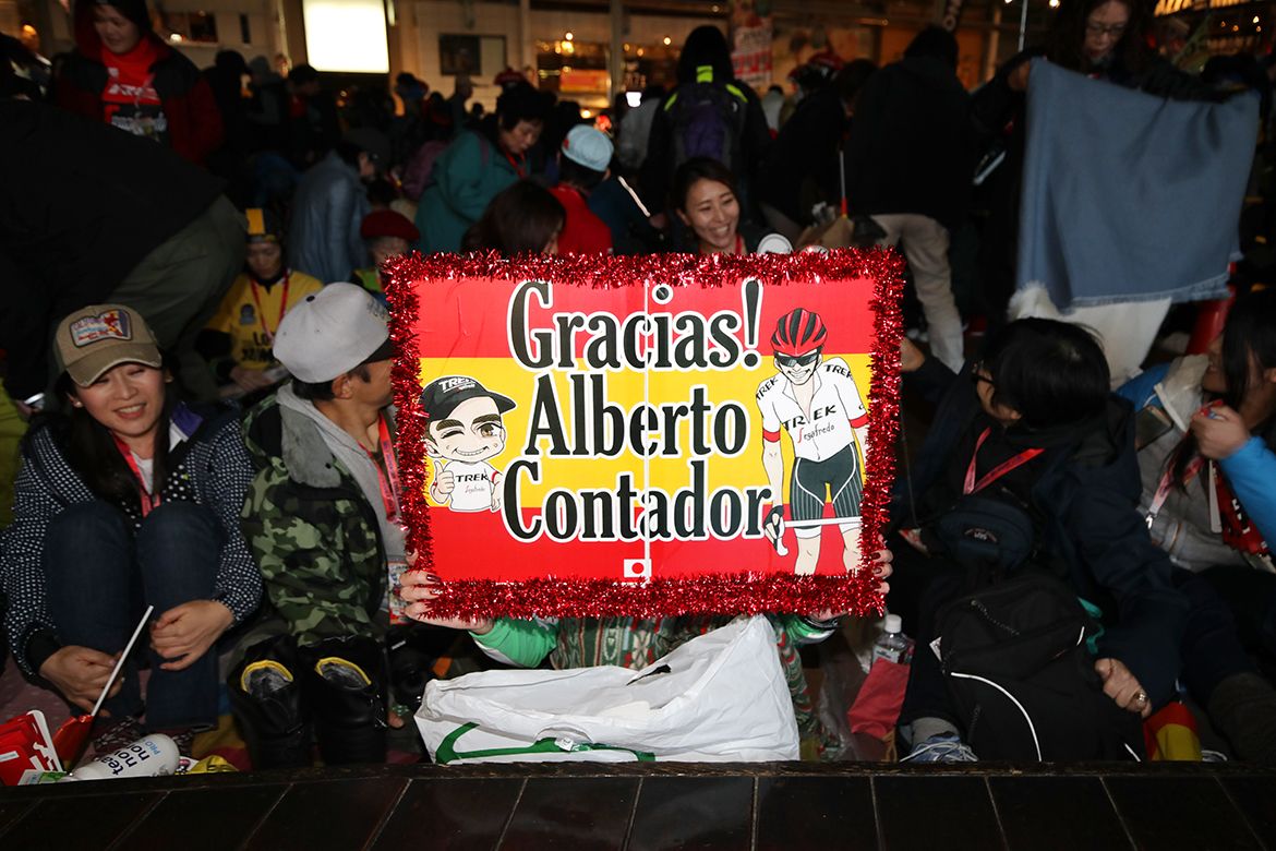 There were plenty of Alberto Contador fans at the team presentation