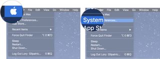 Opening System Preferences on Mac
