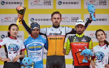 Australia&rsquo;s Cameron Bayly of Taiwanese squad Attaque Gusto won stage three of the Tour of Taihu Lake