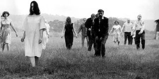 A horde of zombies in Night of the Living Dead