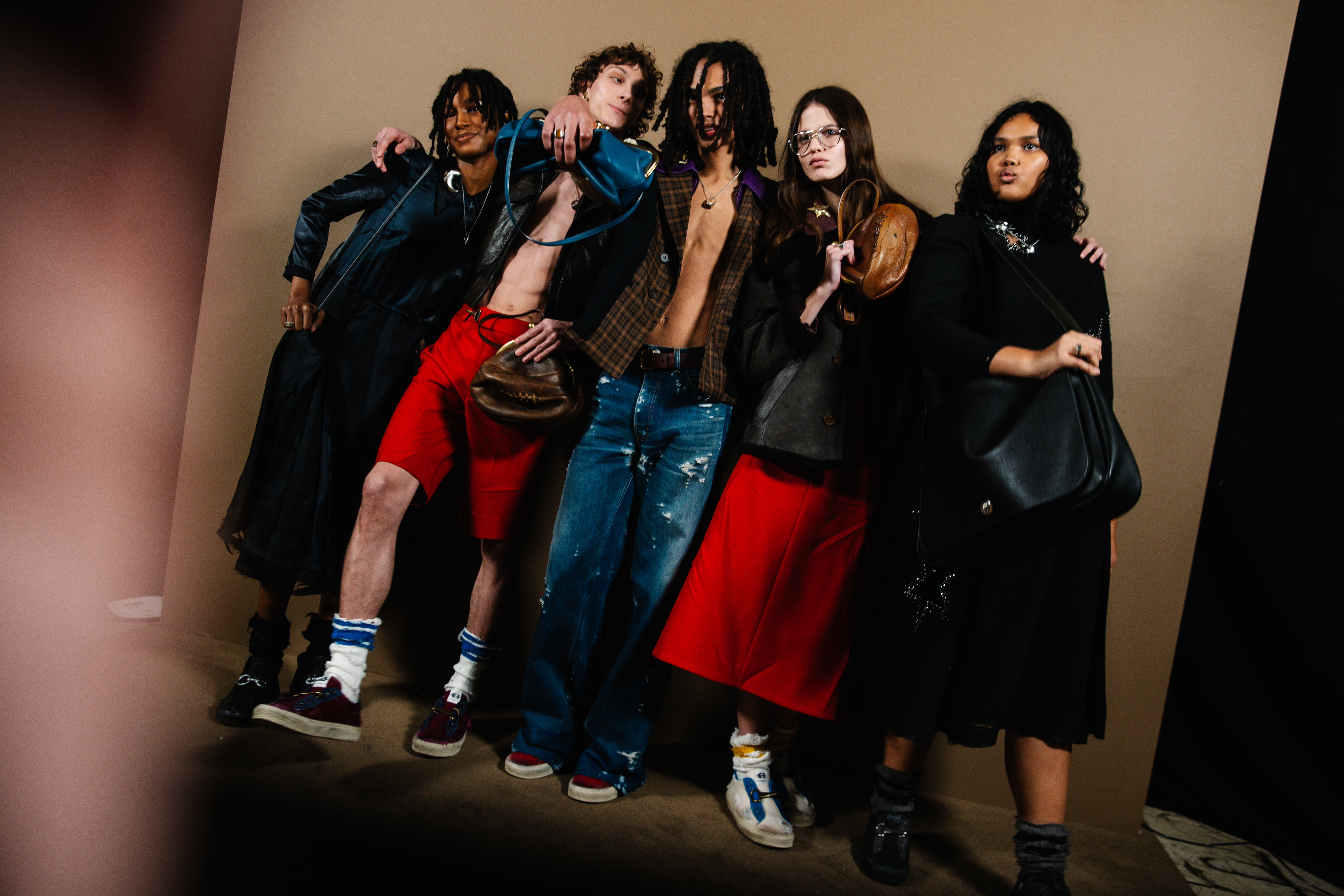 models backstage at the Coach Fall 2026 Fashion Week show