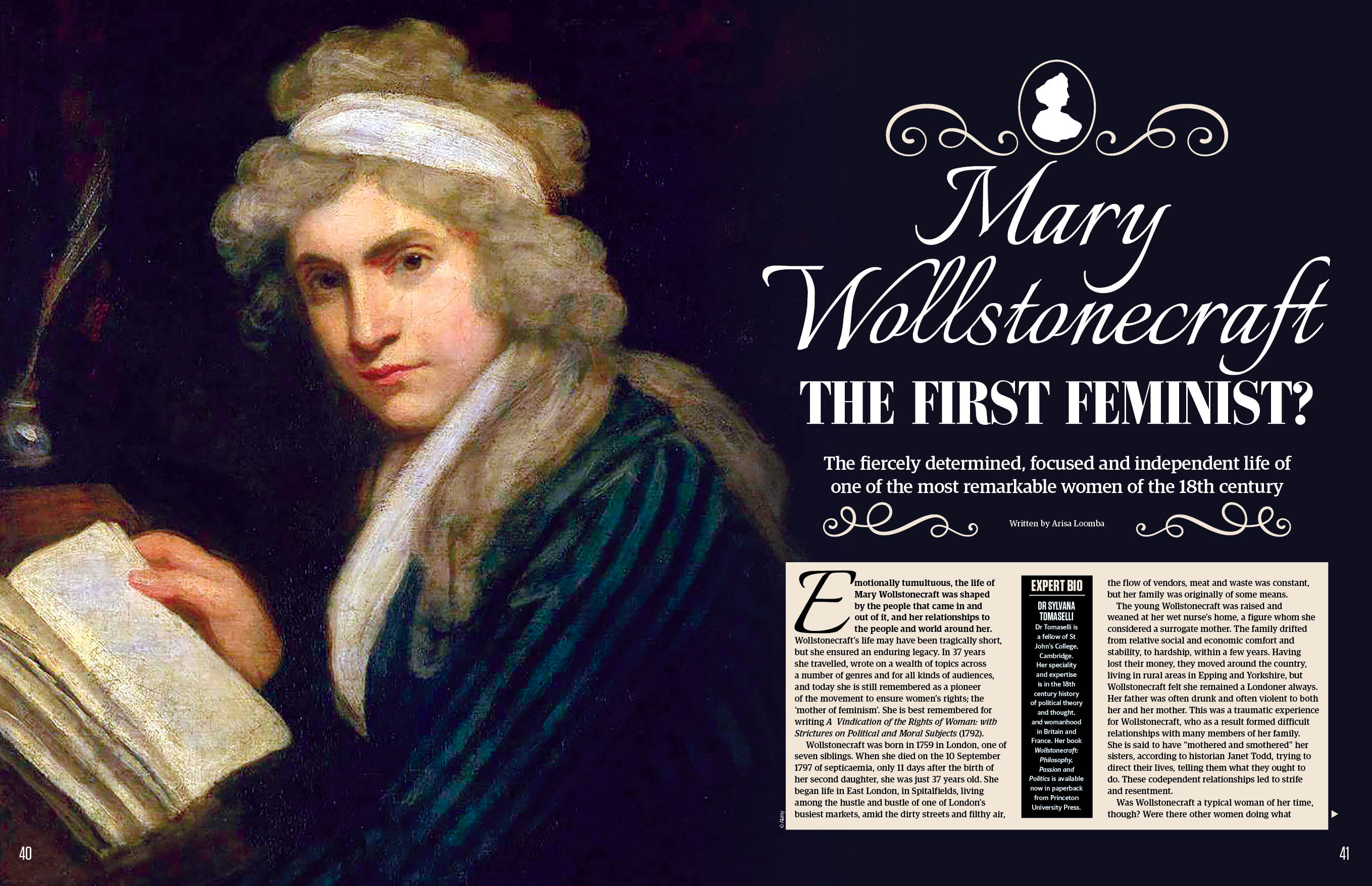 Mary Wollstonecraft feature spread, All About History 124