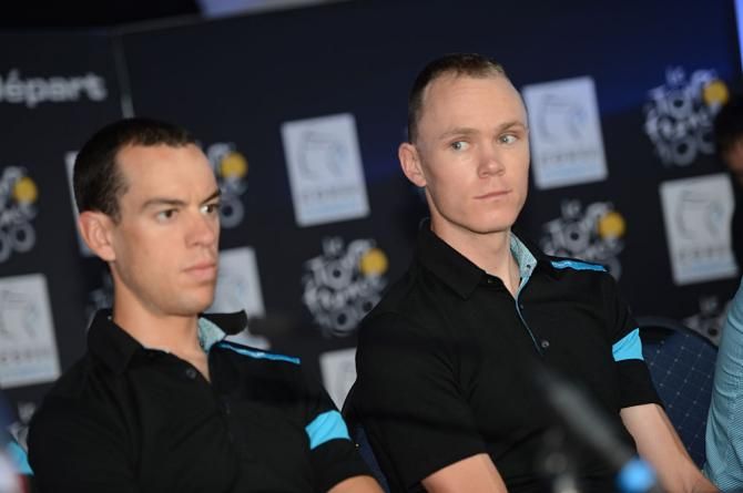 Richie Porte and Chris Froome (Team Sky)