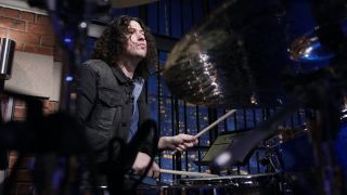 Ilan Rubin performs on Late Night With Seth Myers