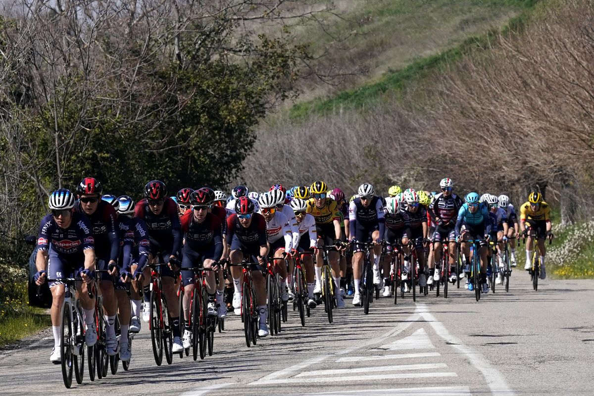 Settimana Internazionale Coppi e Bartali 2022 37th Edition 1st stage Riccione Riccione 1646 km 22032022 Peloton photo Massimo FulgenziSprintCyclingAgency2022