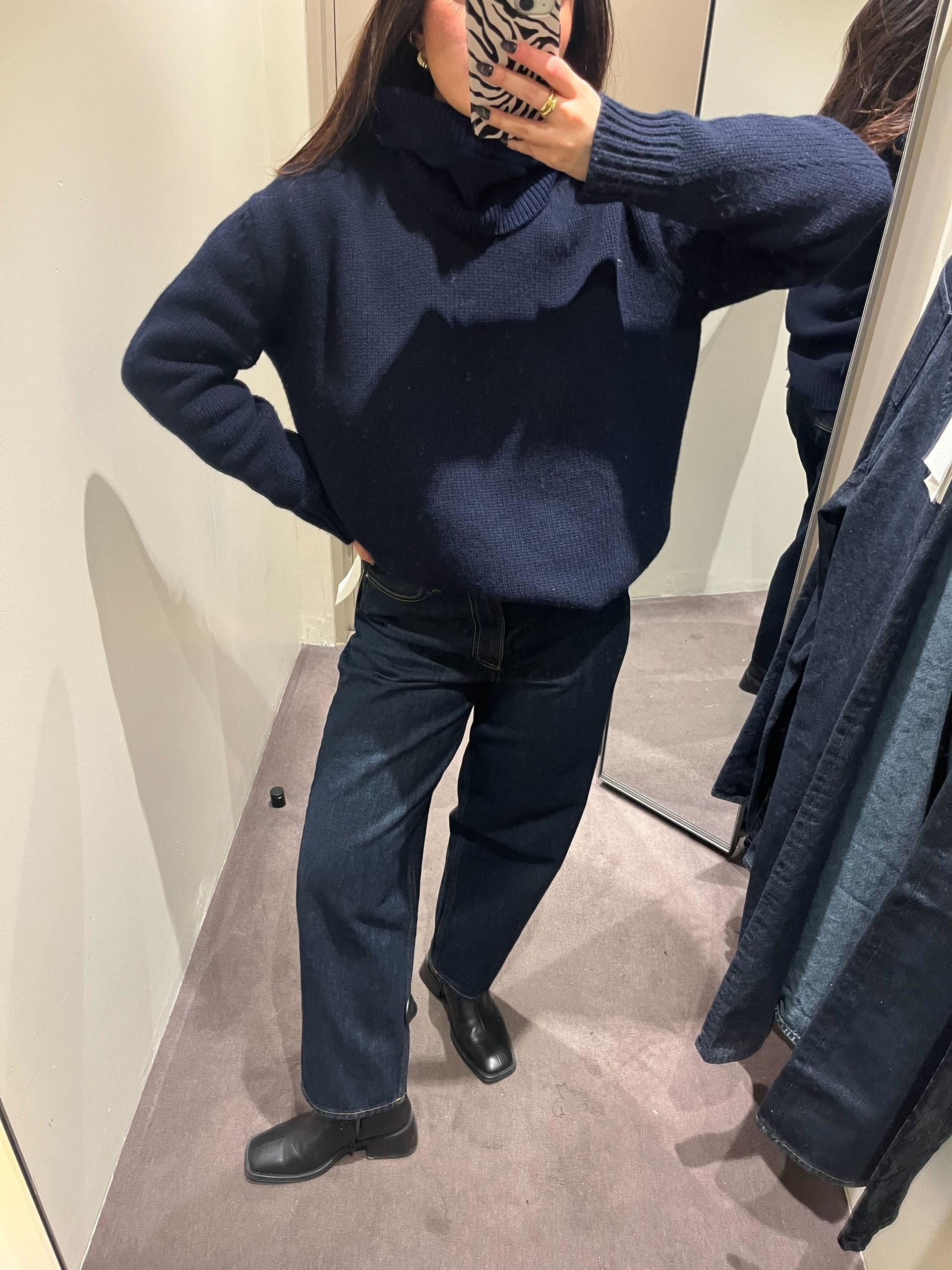 Marina Avraam wearing COS Arch jeans