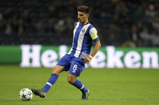 Ruben Neves in action for Porto against Maccabi Tel Aviv in the Champions League in October 2015.