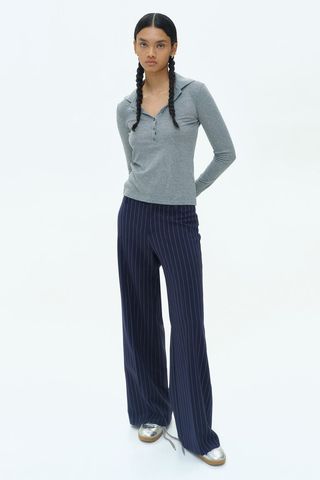 Wide-Leg Dress Pants