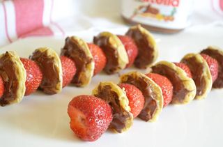 Mini Nutella pancake kebabs