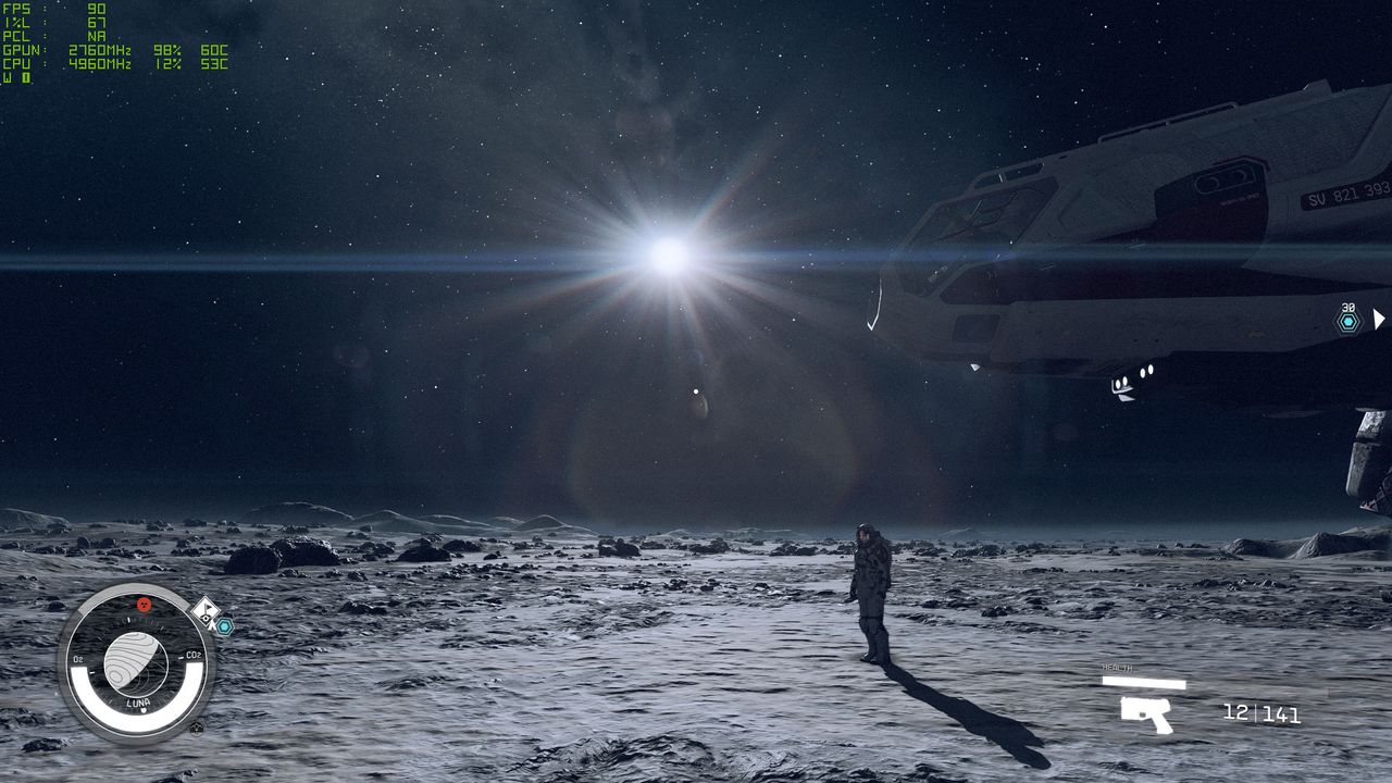 Starfield rendering the primary star on different GPUs